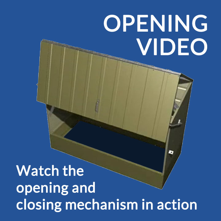 Metal storage shed 3D opening video