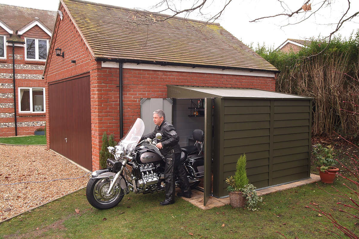 Motorbike Sheds and Secure Motorcycle Garages for Home Storage