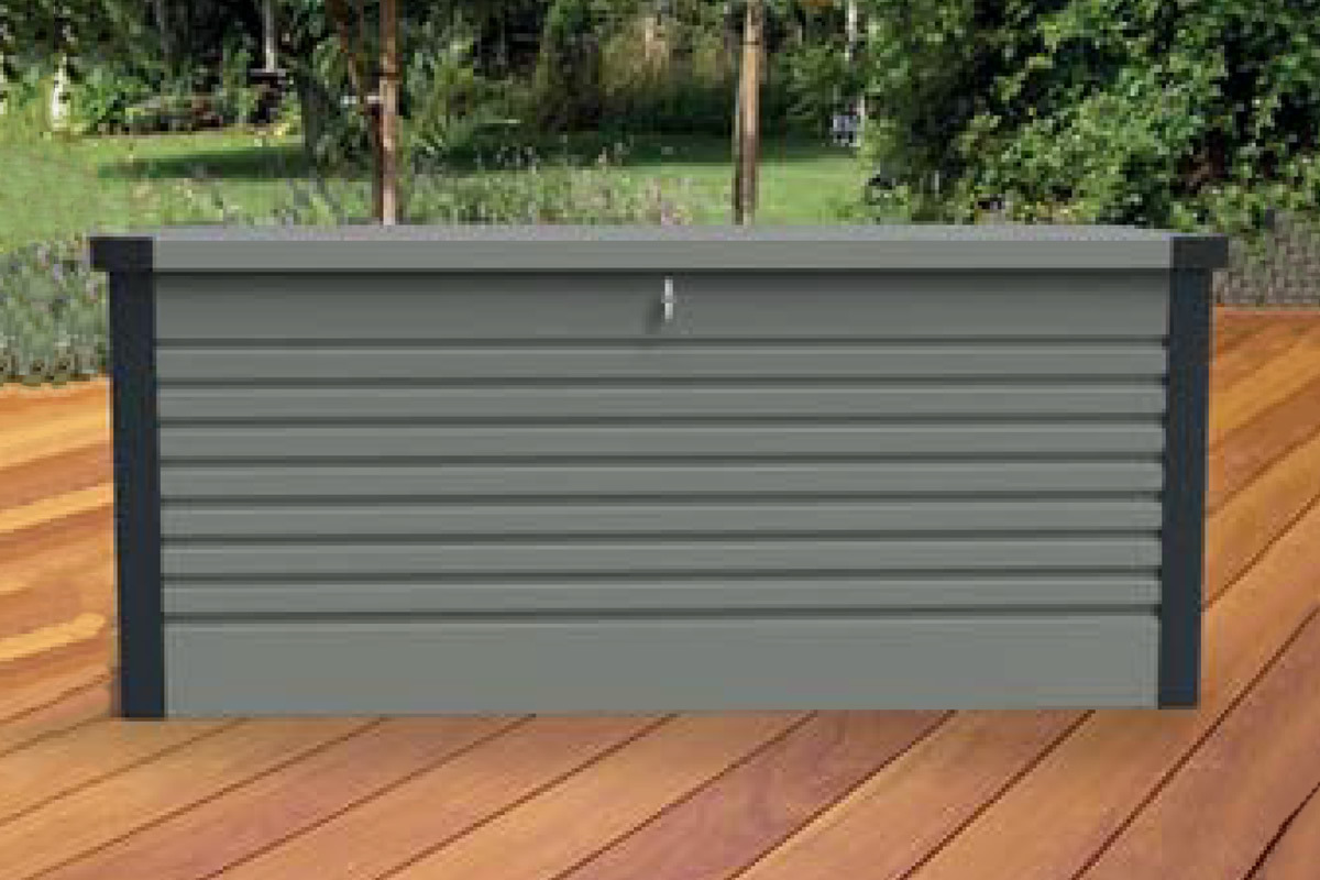 Coffre de jardin en métal anthracite 750L Patio Box 1,06m² TRIMETALS