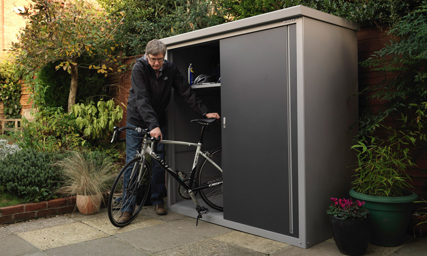 Bike sheds and metal garden storage units from Trimetals UK