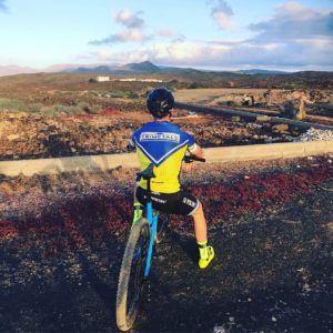 Tony Revell Elite mountain biker looking into distance